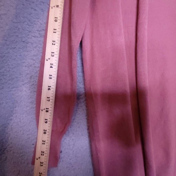 Premise Womens Cardigan Sweater Solid Pink Long Sleeve Open Front Fly‎ Away M - Picture 5 of 9